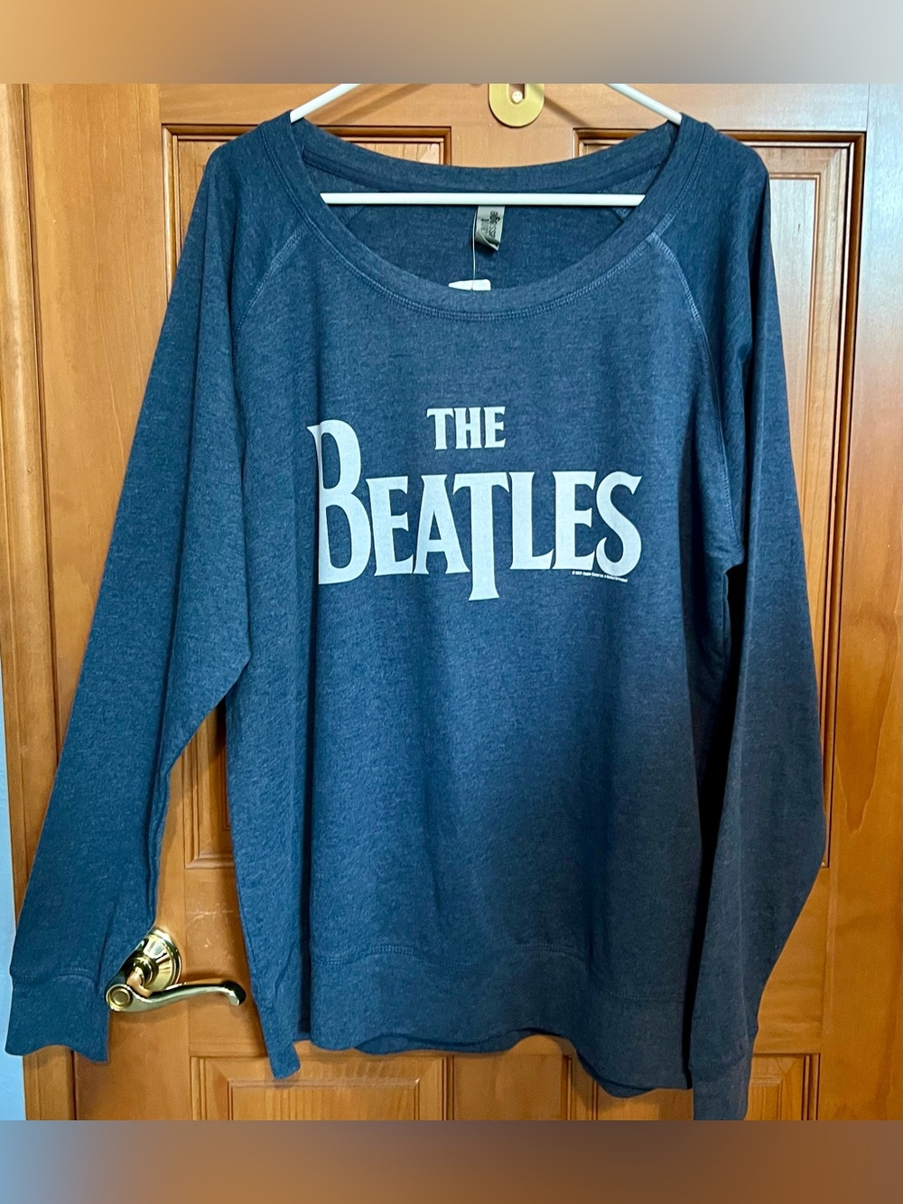 The Beatles Navy Blue Scoop-Neck Logo Sweatshirt